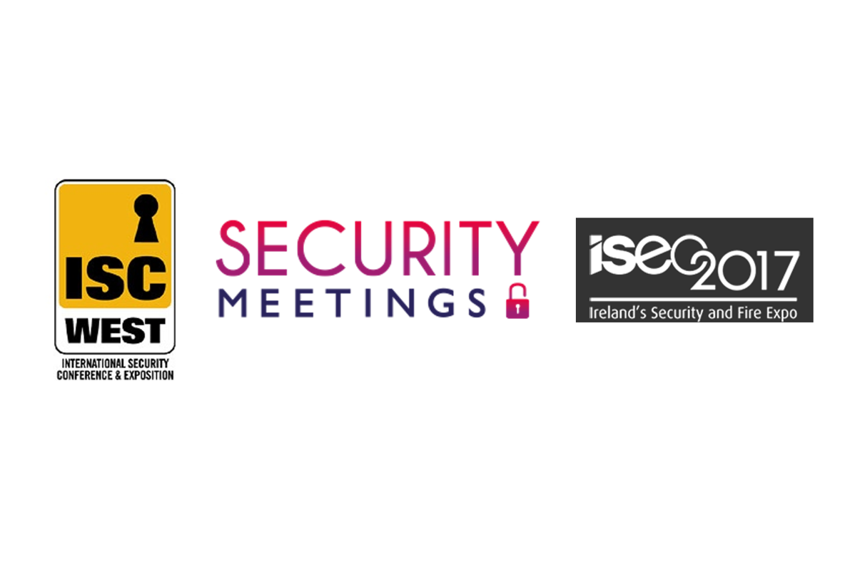 ISC West logo Security Meetings logo and ISEC 2017 logo