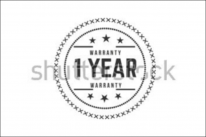 One year warranty logo